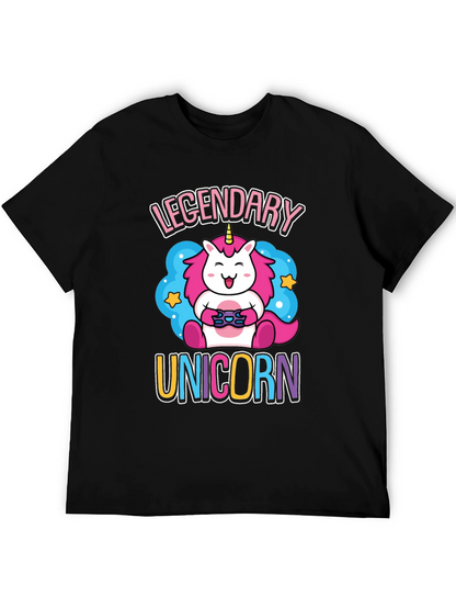 Legendary Unicorn Gamer Graphic T-Shirt