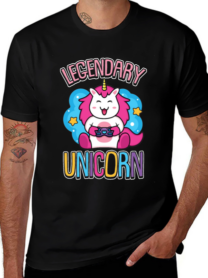 Legendary Unicorn Gamer Graphic T-Shirt