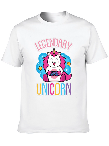 Legendary Unicorn Gamer Graphic T-Shirt