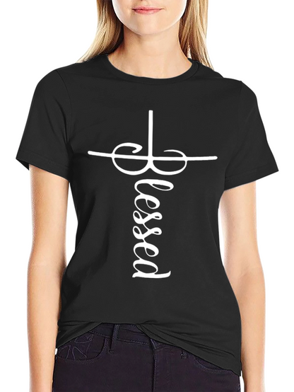 Blessed Cross Graphic Tee - Stylish Christian Apparel