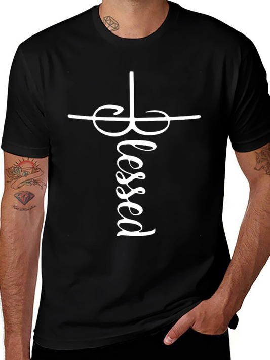 Blessed Cross Graphic Tee - Stylish Christian Apparel