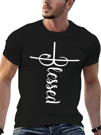 Blessed Cross Graphic Tee - Stylish Christian Apparel