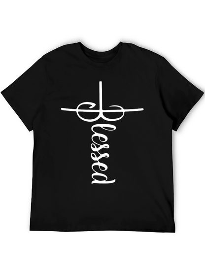 Blessed Cross Graphic Tee - Stylish Christian Apparel
