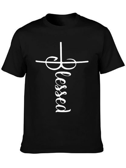 Blessed Cross Graphic Tee - Stylish Christian Apparel