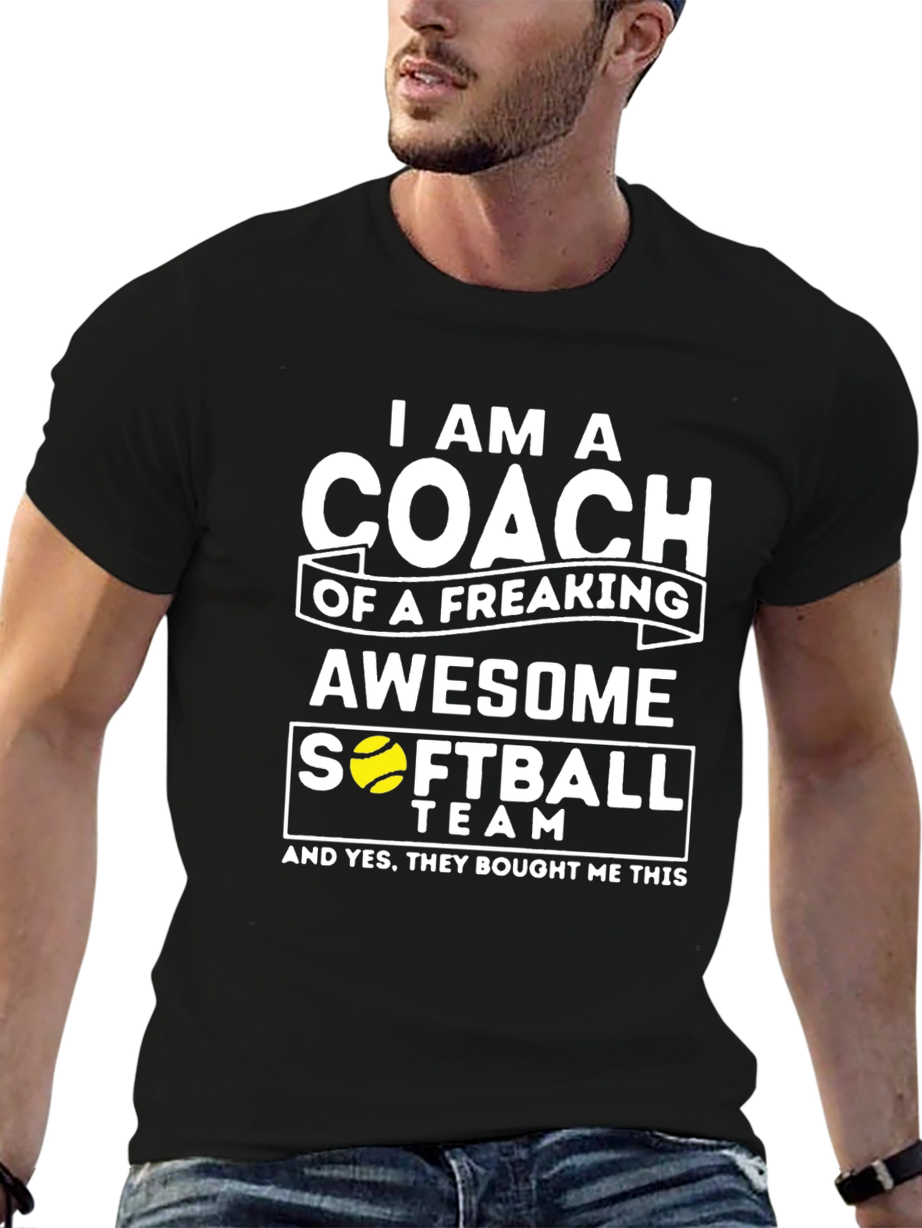 Awesome Softball Coach T-Shirt - Novelty Gift