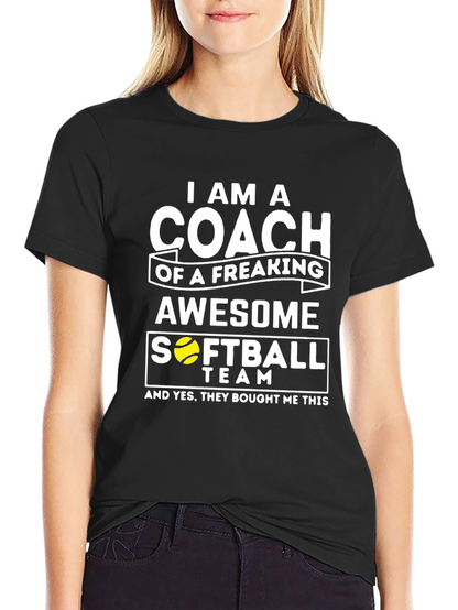 Awesome Softball Coach T-Shirt - Novelty Gift