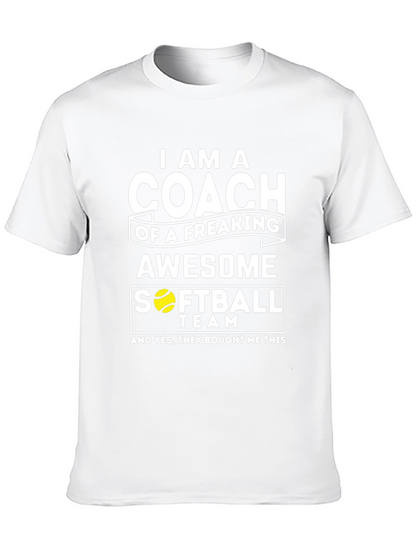Awesome Softball Coach T-Shirt - Novelty Gift