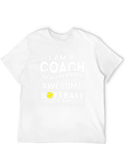 Awesome Softball Coach T-Shirt - Novelty Gift