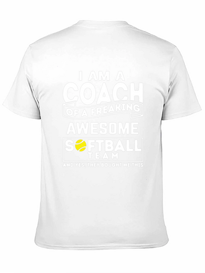 Awesome Softball Coach T-Shirt - Novelty Gift