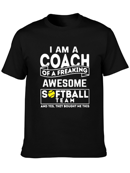 Awesome Softball Coach T-Shirt - Novelty Gift