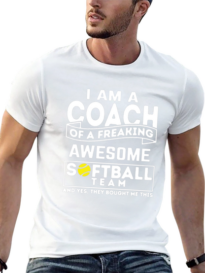 Awesome Softball Coach T-Shirt - Novelty Gift