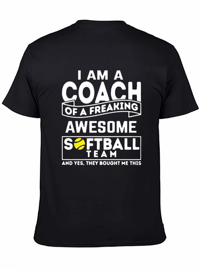 Awesome Softball Coach T-Shirt - Novelty Gift