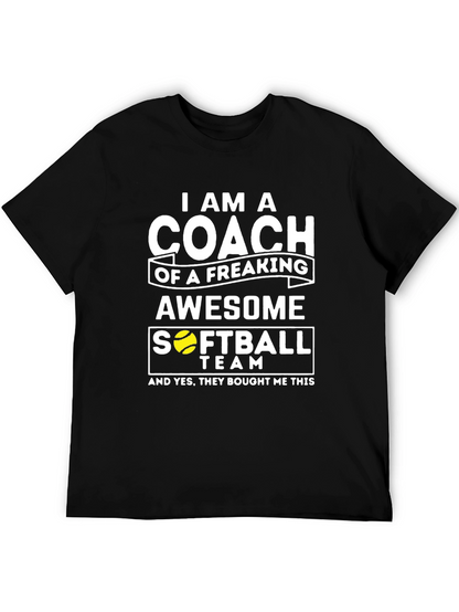 Awesome Softball Coach T-Shirt - Novelty Gift