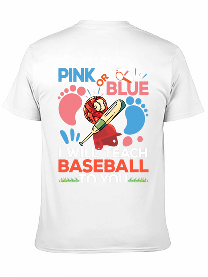 Pink or Blue Baseball Gender Reveal T-Shirt