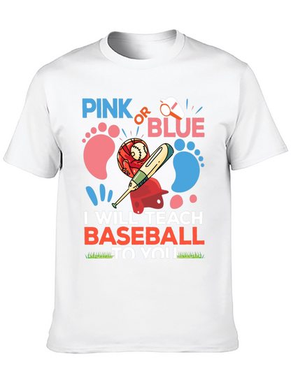 Pink or Blue Baseball Gender Reveal T-Shirt