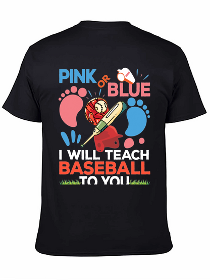 Pink or Blue Baseball Gender Reveal T-Shirt