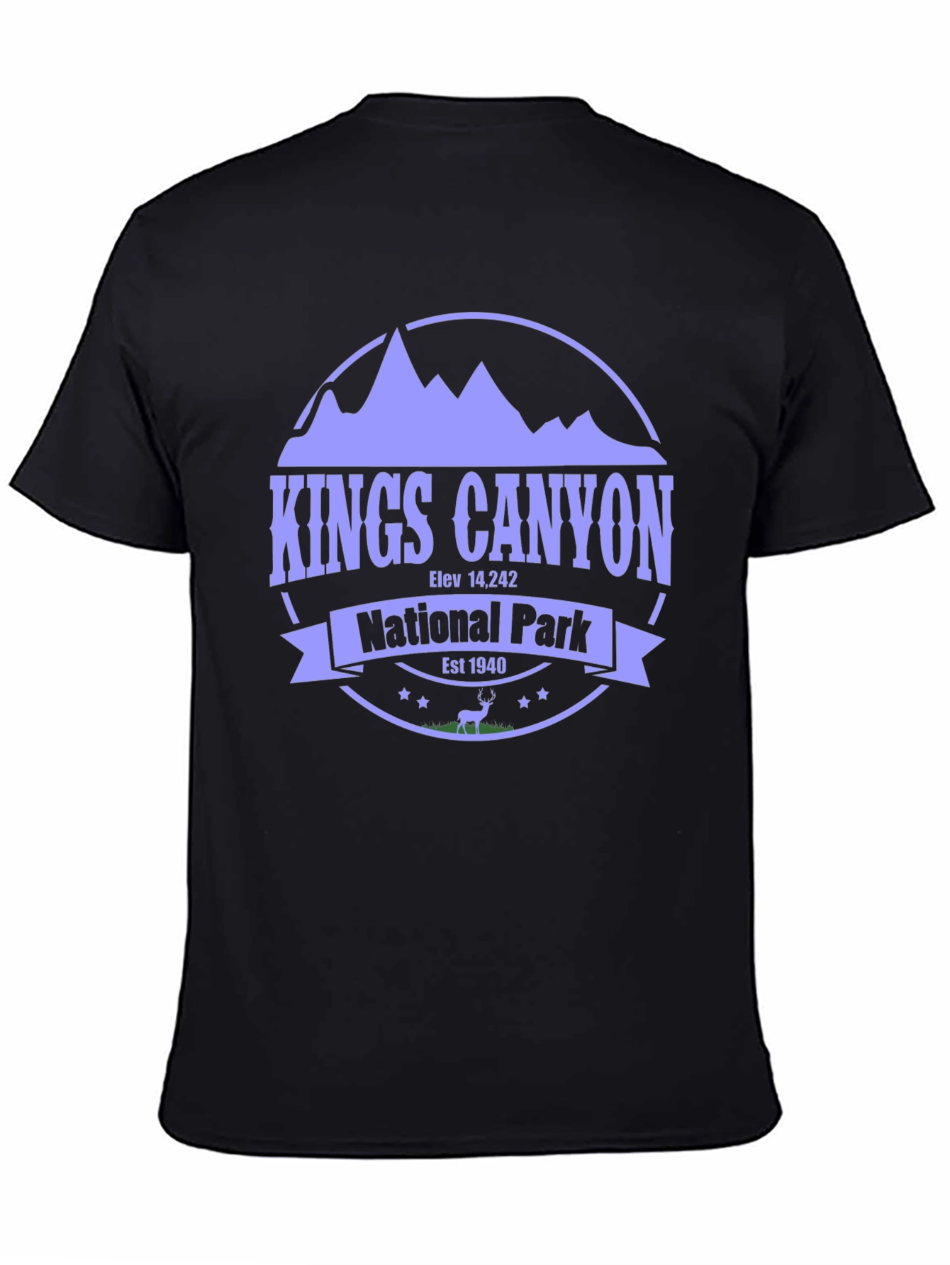 Kings Canyon National Park Black T-Shirt