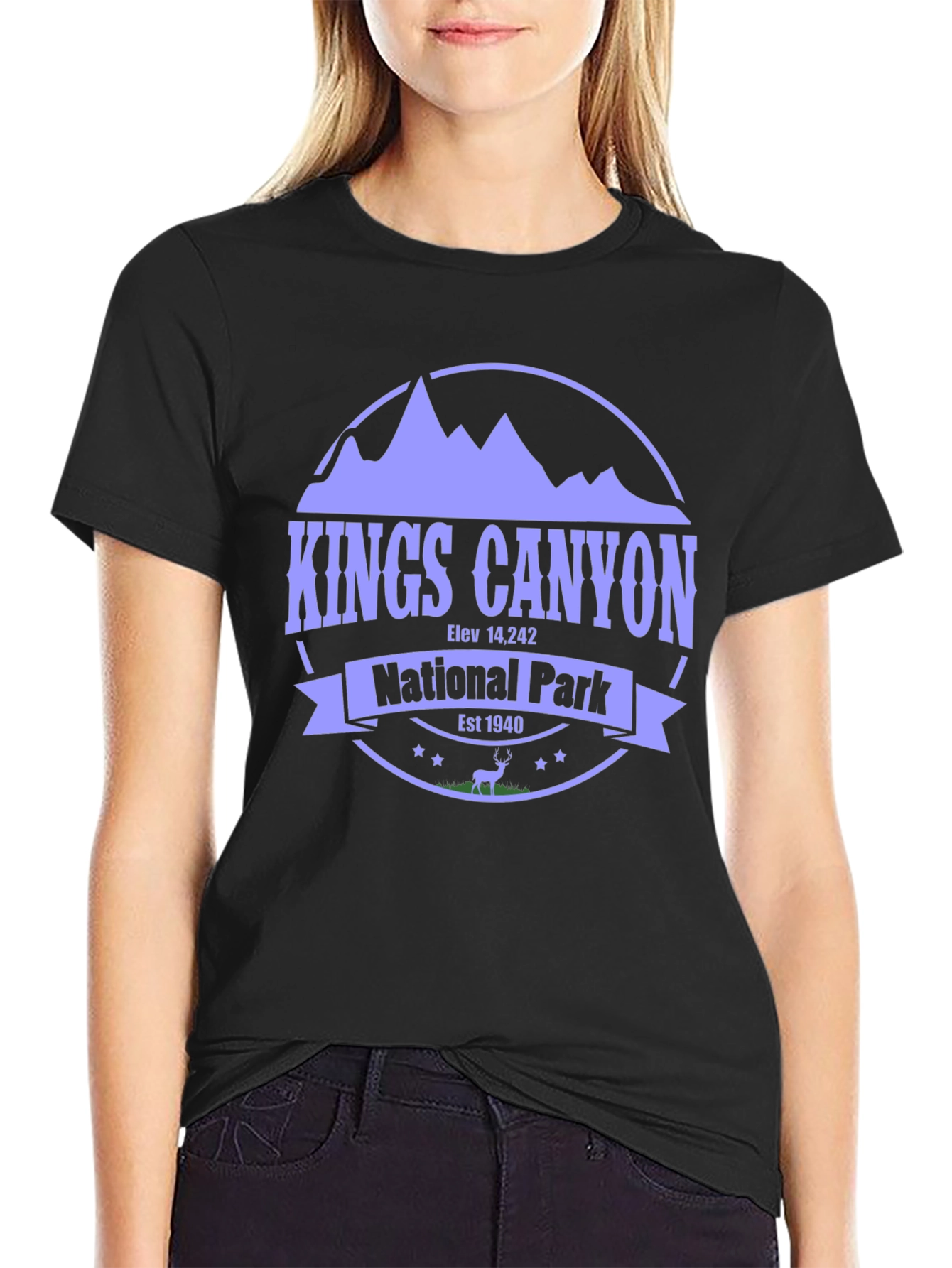 Kings Canyon National Park Black T-Shirt