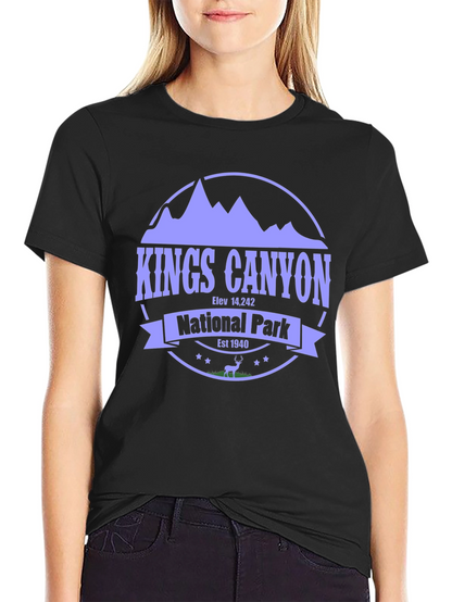 Kings Canyon National Park Black T-Shirt