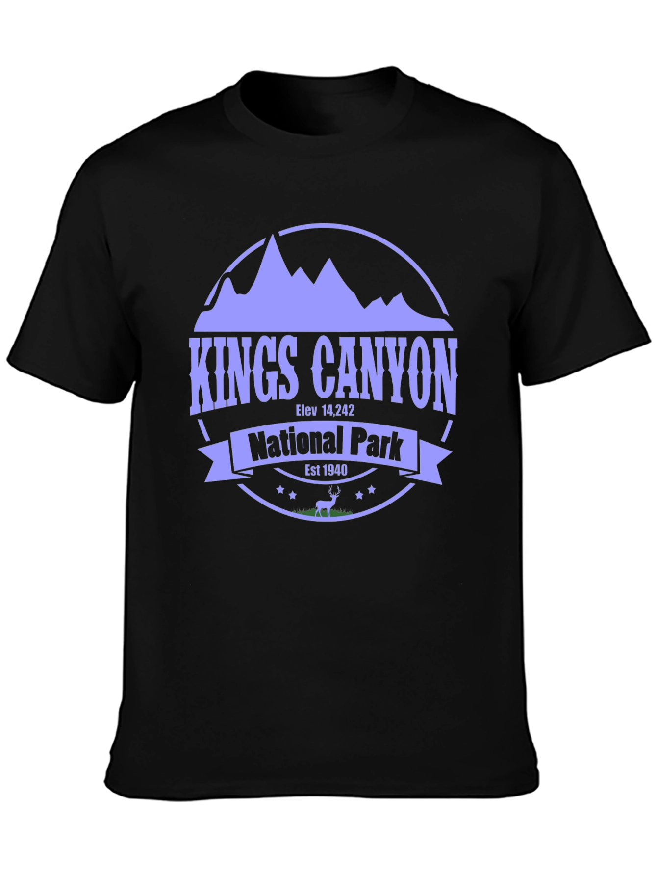 Kings Canyon National Park Black T-Shirt