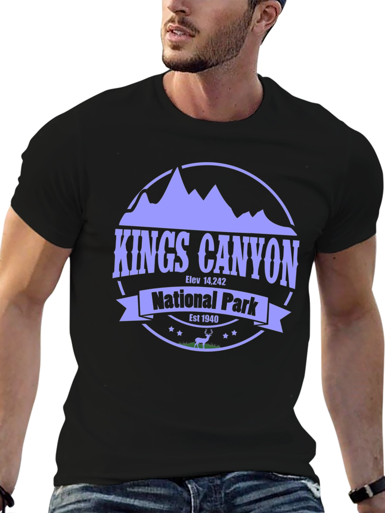 Kings Canyon National Park Black T-Shirt