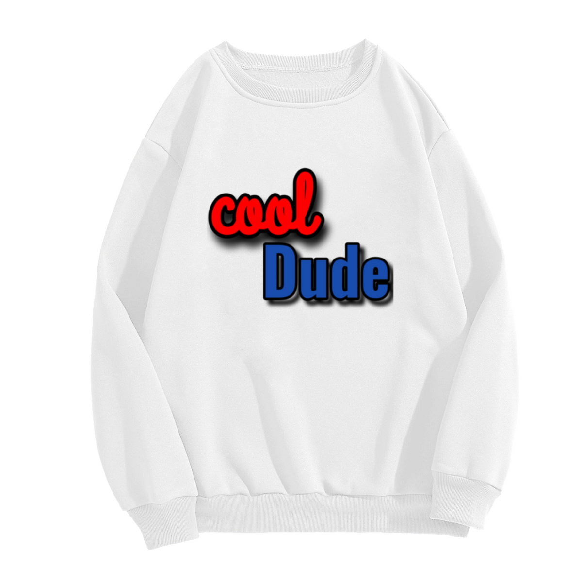 Cool Dude Crewneck Sweatshirt - Fun Colorful Retro Text Streetwear Pullover