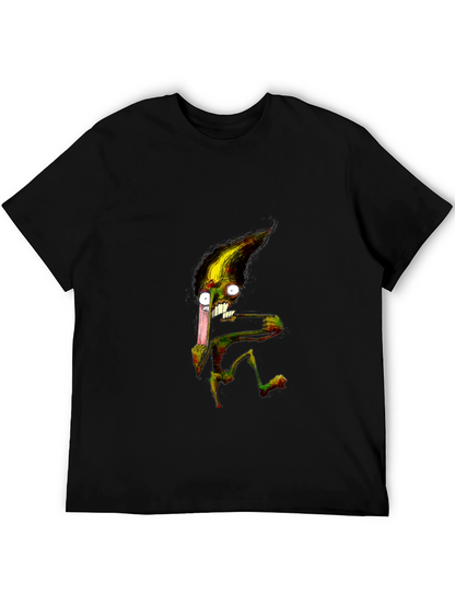 Monster Graphic T-Shirt - Black Crew Neck