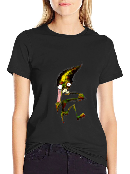 Monster Graphic T-Shirt - Black Crew Neck