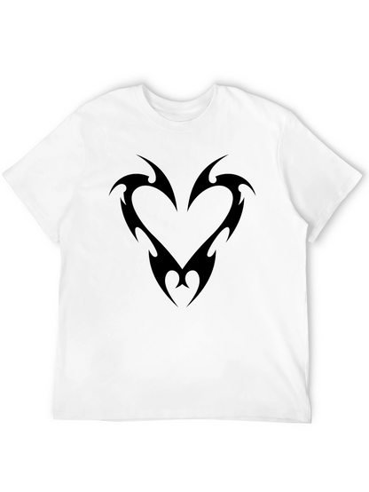 Tribal Heart Graphic Black T-Shirt