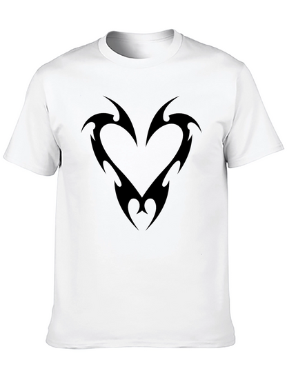 Tribal Heart Graphic Black T-Shirt