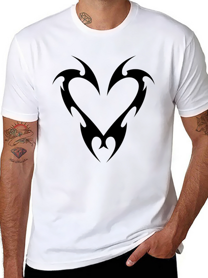 Tribal Heart Graphic Black T-Shirt