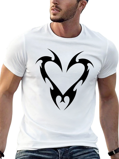 Tribal Heart Graphic Black T-Shirt