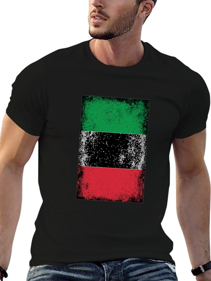 Kuwait Flag T-Shirt Grunge Style