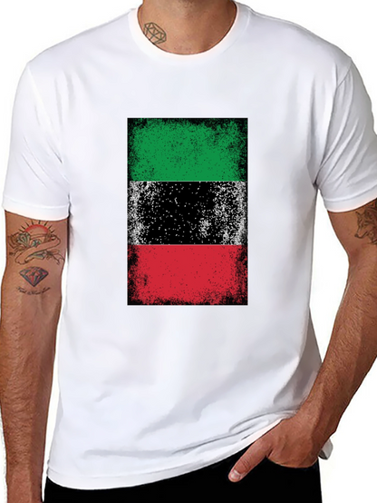 Kuwait Flag T-Shirt Grunge Style