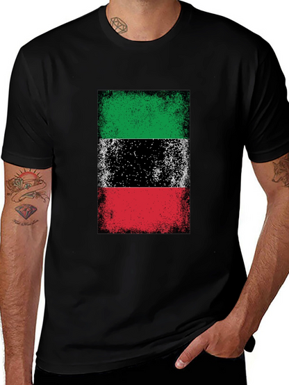 Kuwait Flag T-Shirt Grunge Style