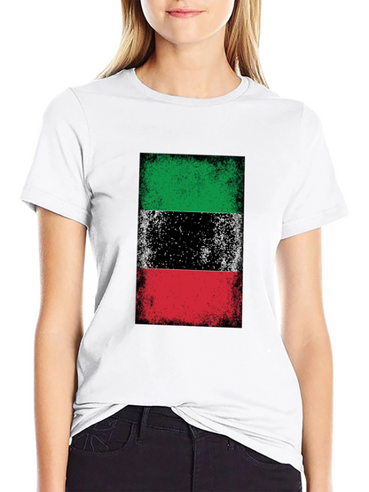 Kuwait Flag T-Shirt Grunge Style