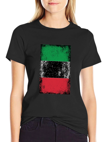 Kuwait Flag T-Shirt Grunge Style