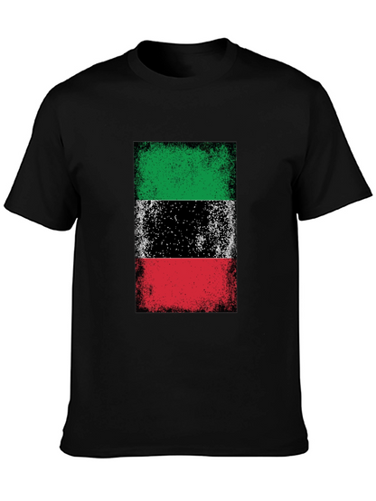 Kuwait Flag T-Shirt Grunge Style