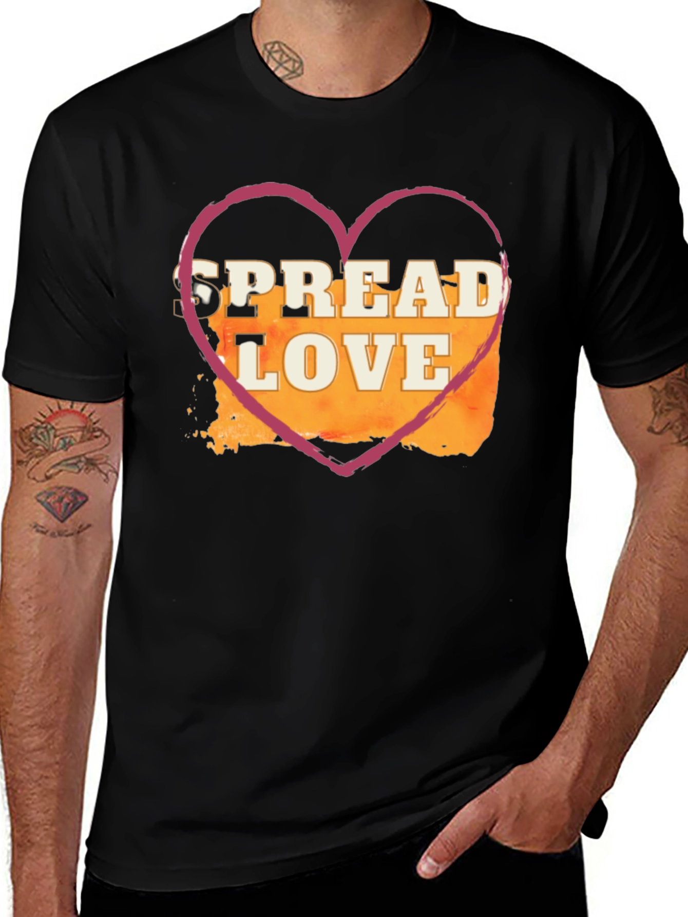 Spread Love T-Shirt - Heart Graphic Tee