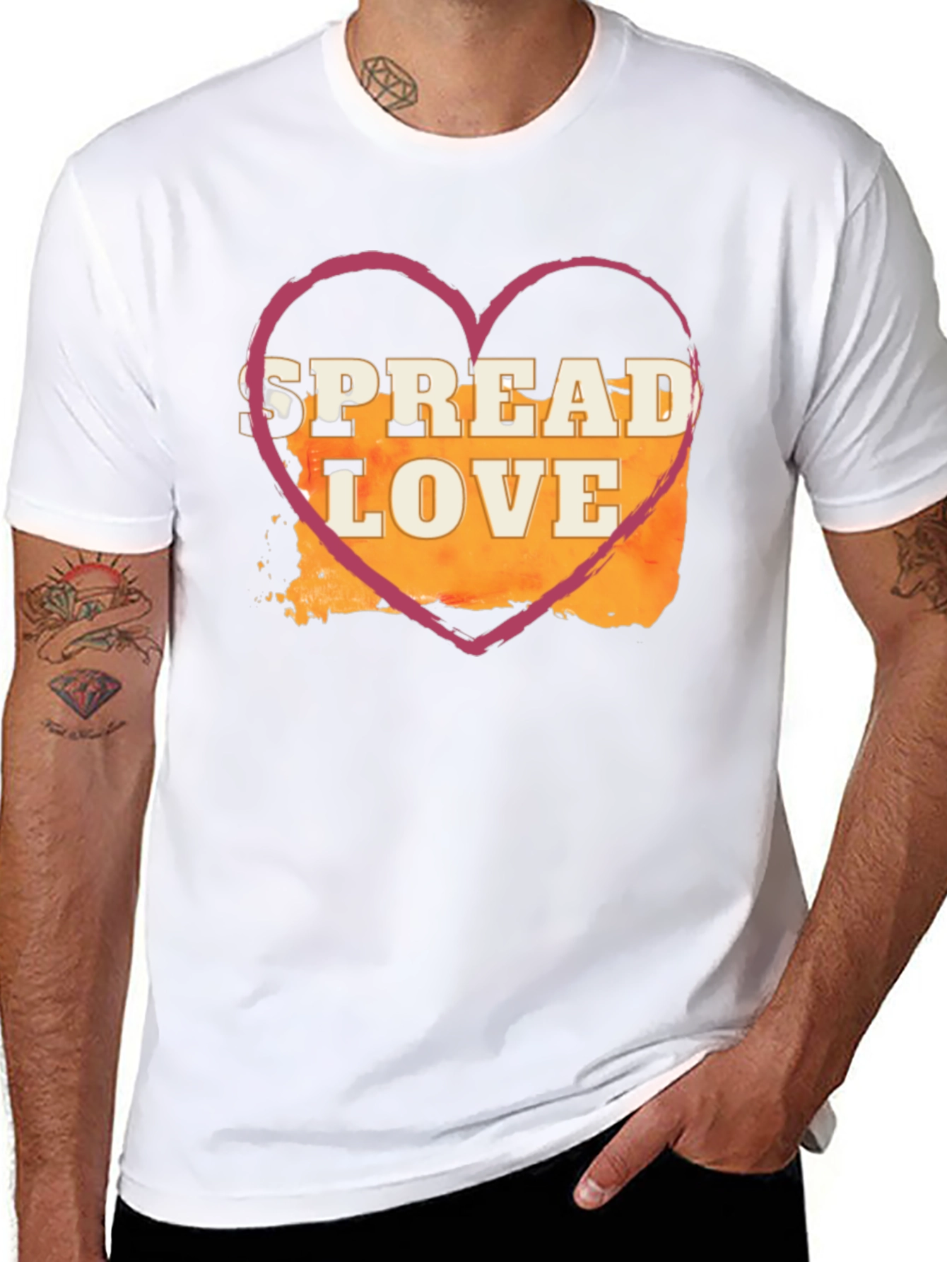 Spread Love T-Shirt - Heart Graphic Tee
