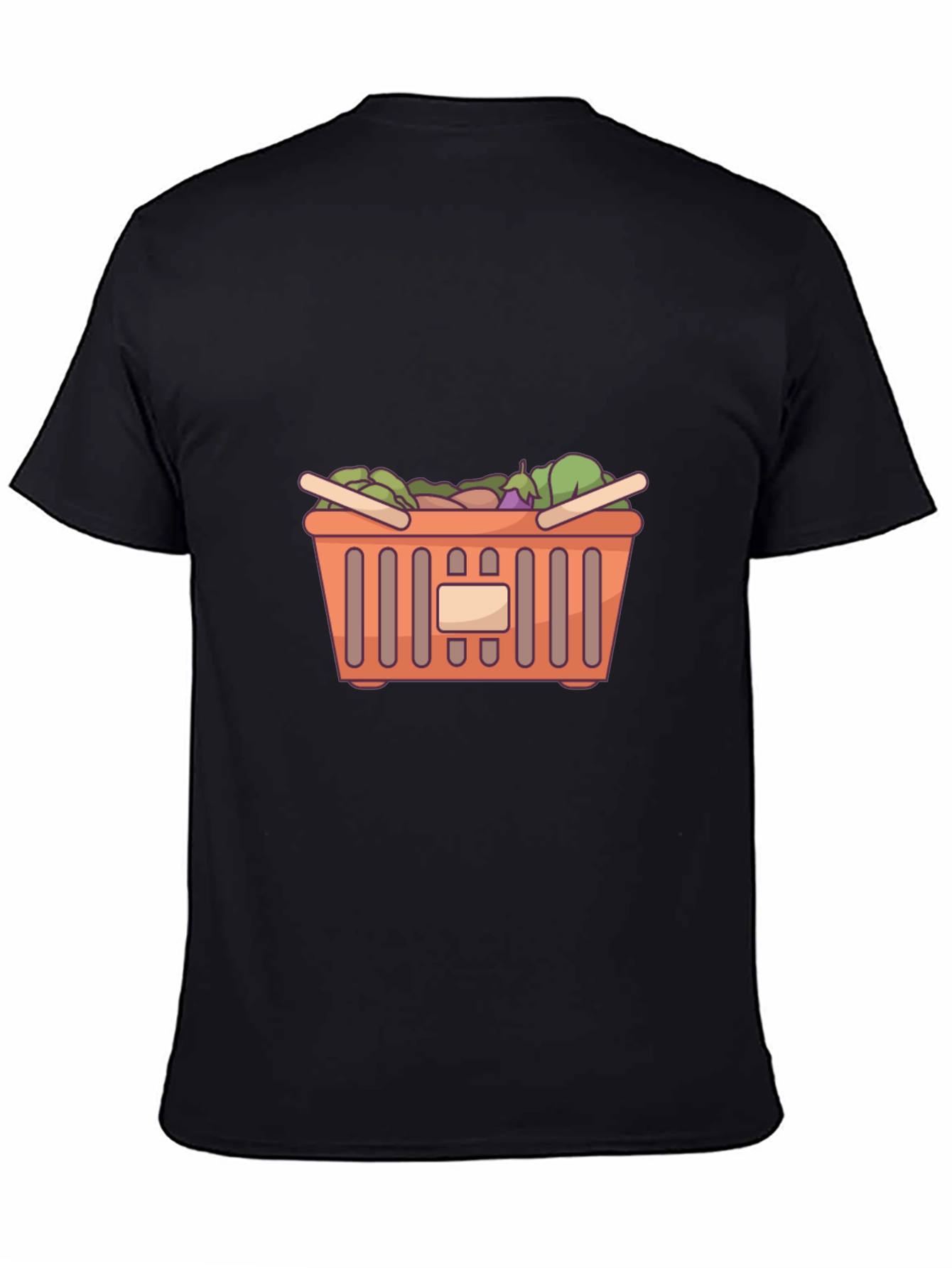 Funny Graphic Tee - Shopping Basket Design