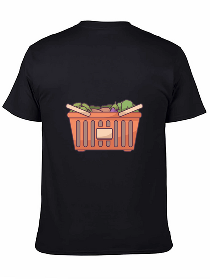 Funny Graphic Tee - Shopping Basket Design