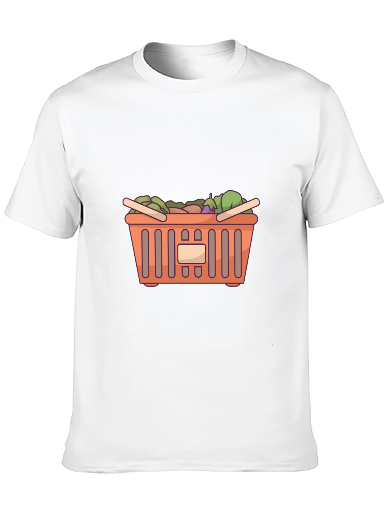 Funny Graphic Tee - Shopping Basket Design