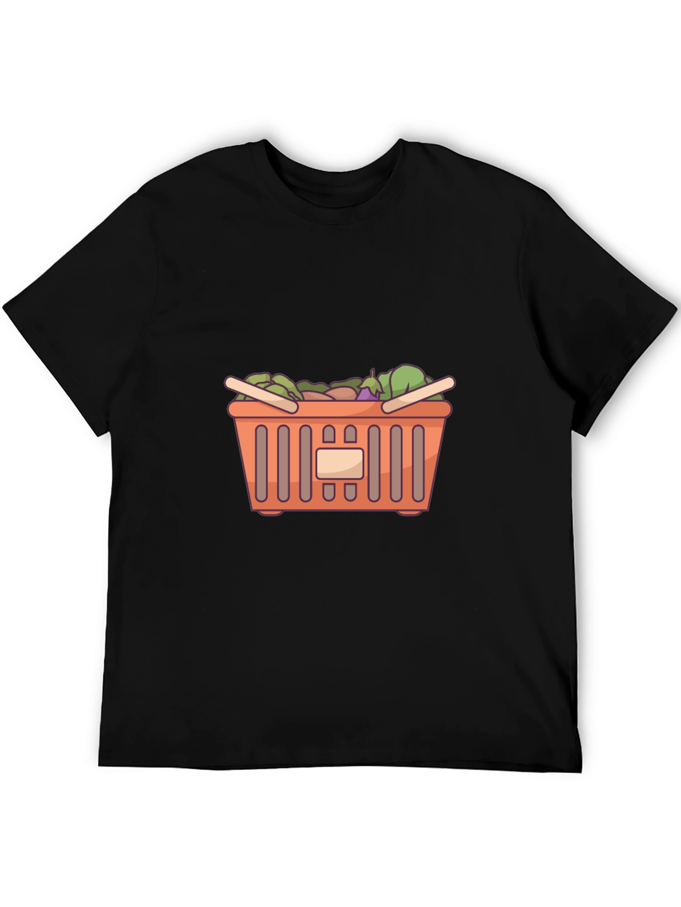 Funny Graphic Tee - Shopping Basket Design