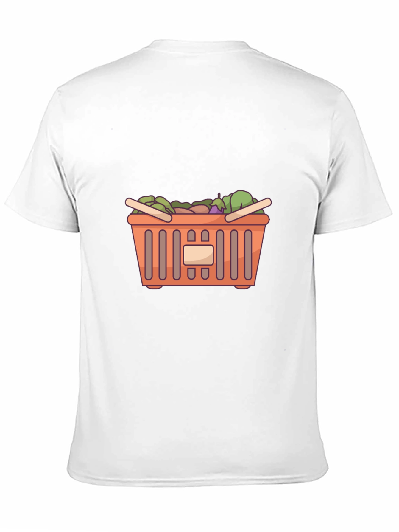 Funny Graphic Tee - Shopping Basket Design