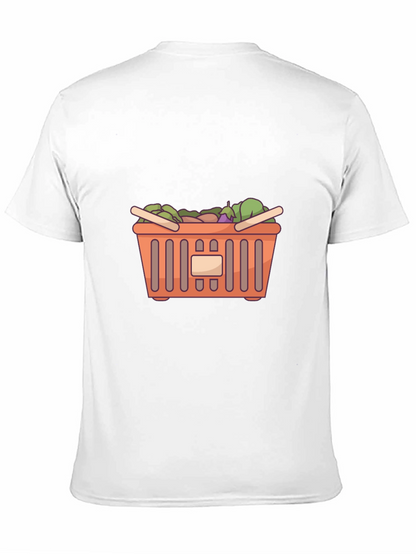 Funny Graphic Tee - Shopping Basket Design