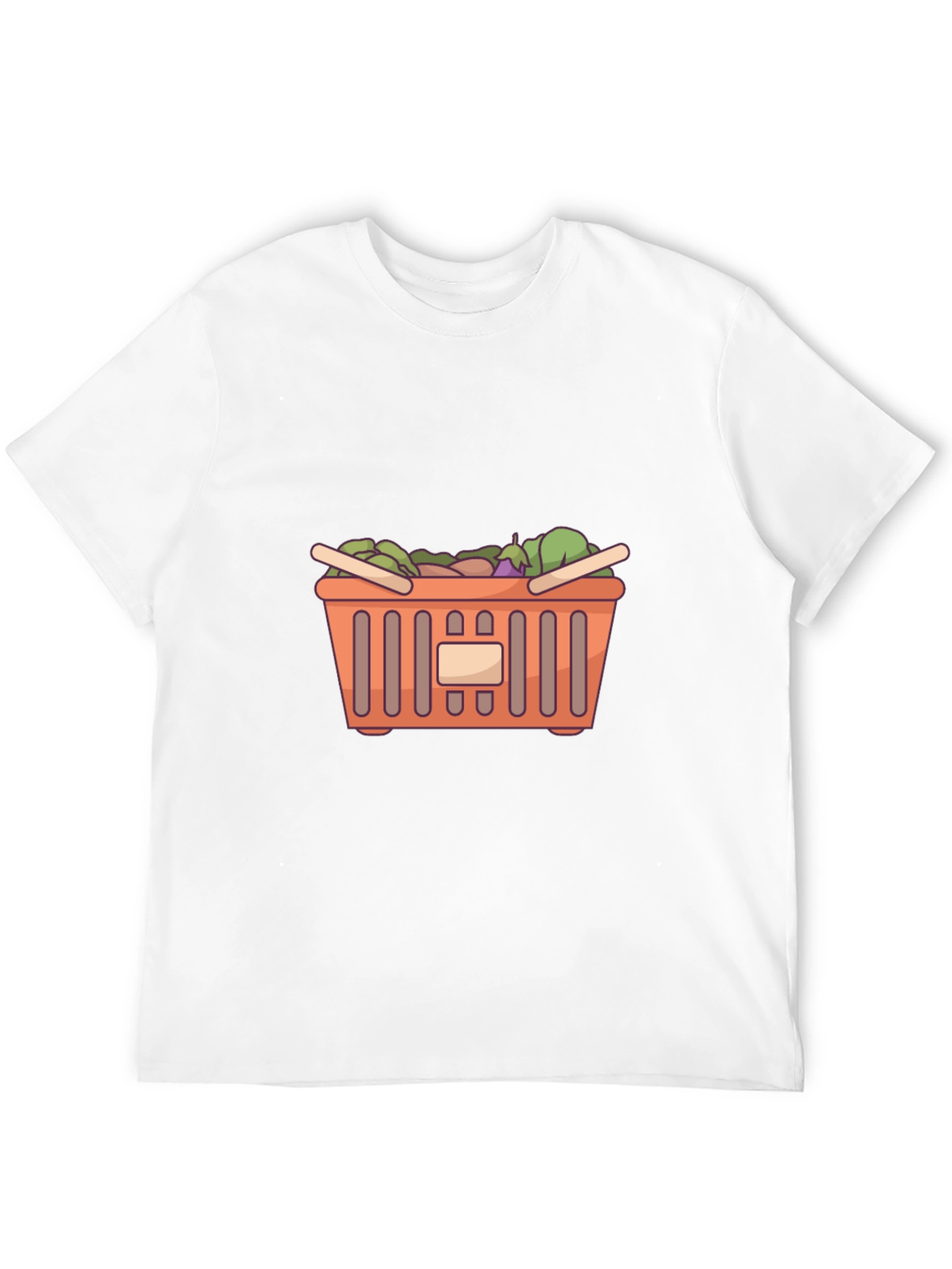 Funny Graphic Tee - Shopping Basket Design