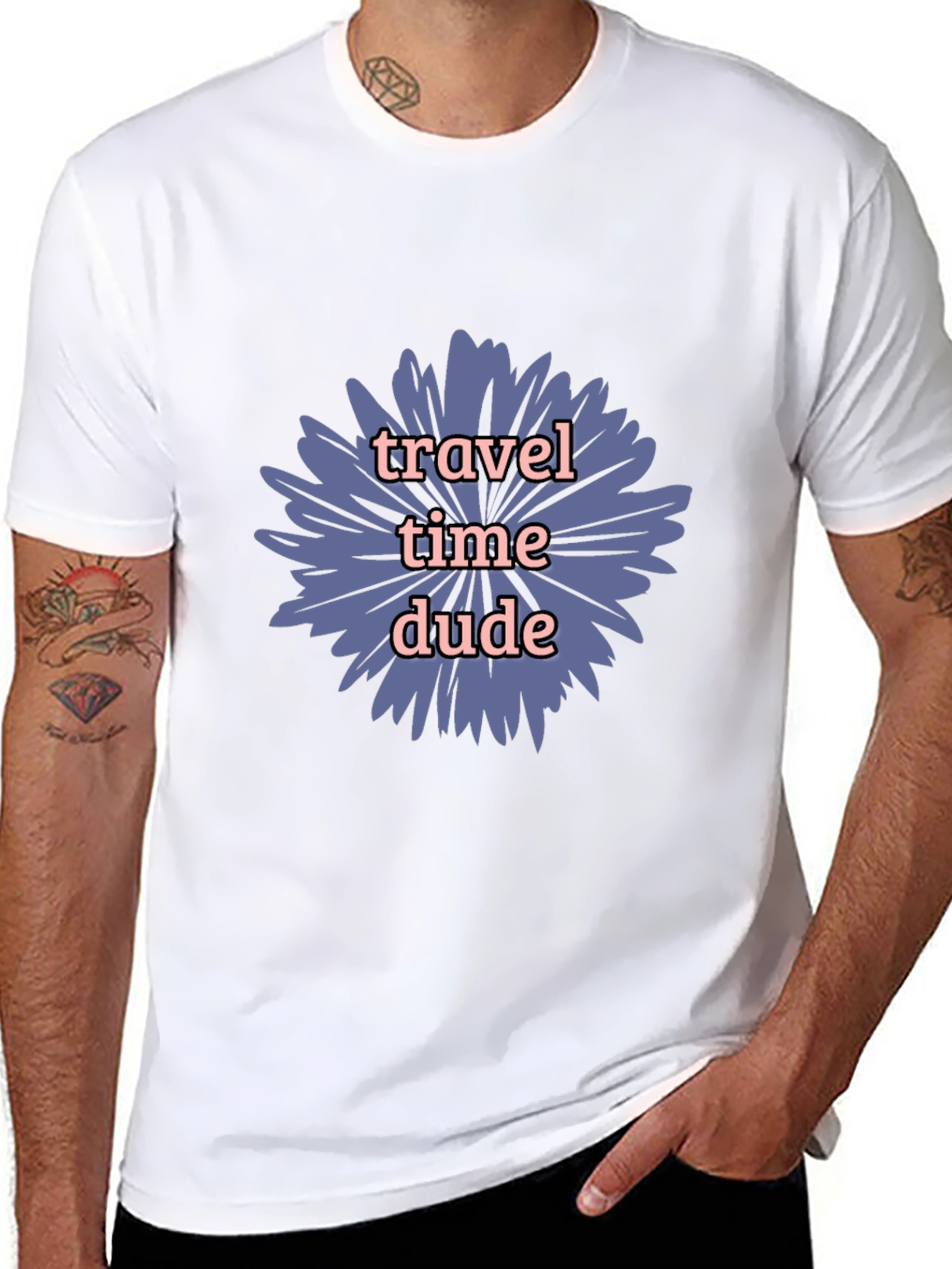 Travel Time Dude Graphic Tee - Black