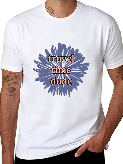 Travel Time Dude Graphic Tee - Black