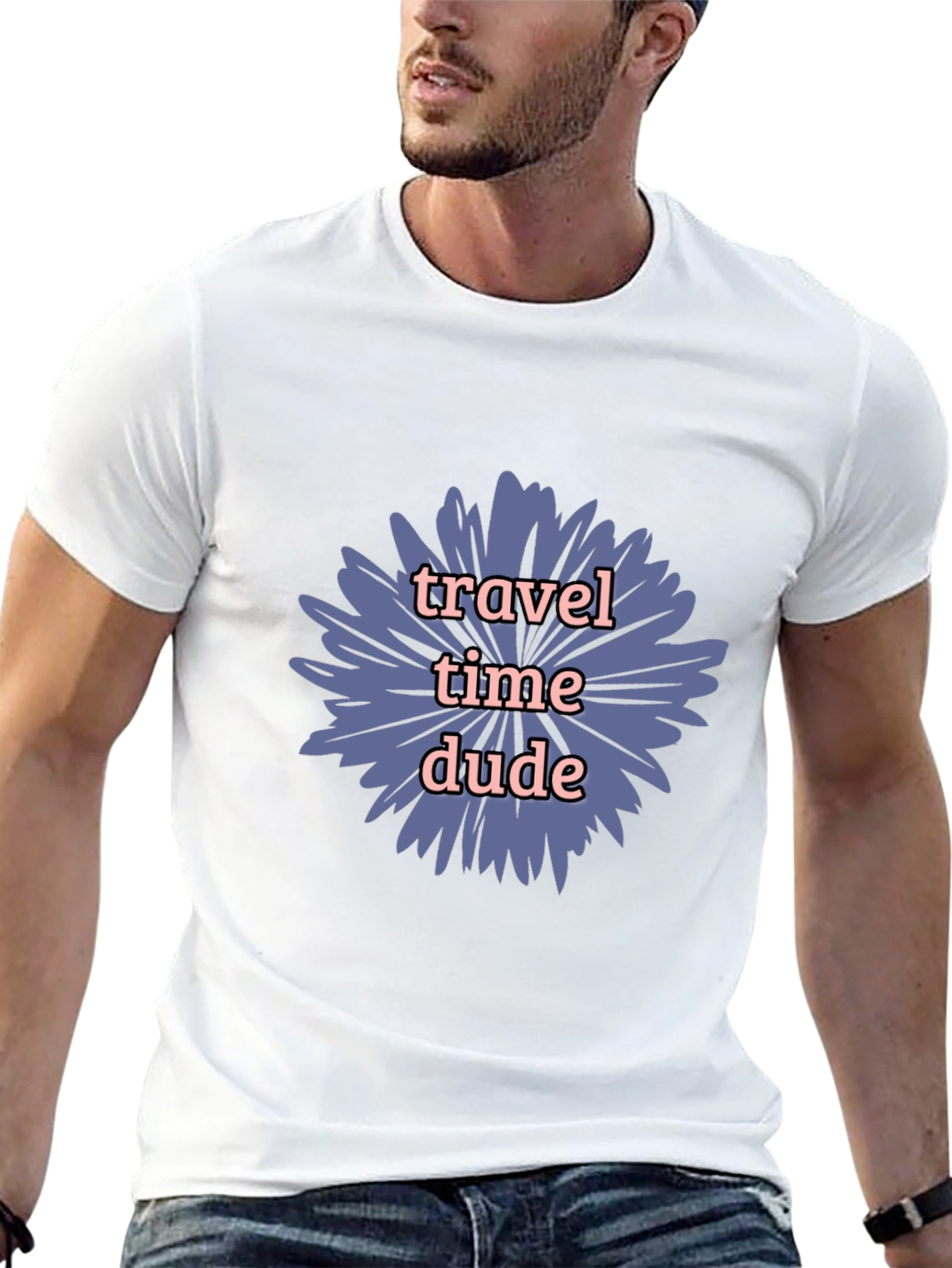 Travel Time Dude Graphic Tee - Black